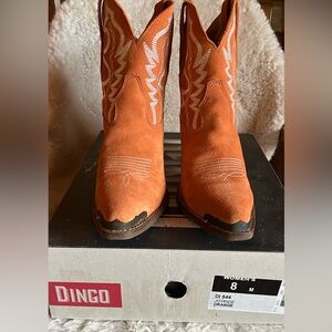 Dingo by Dan Post “joyride” Orange ankle boot size 8M